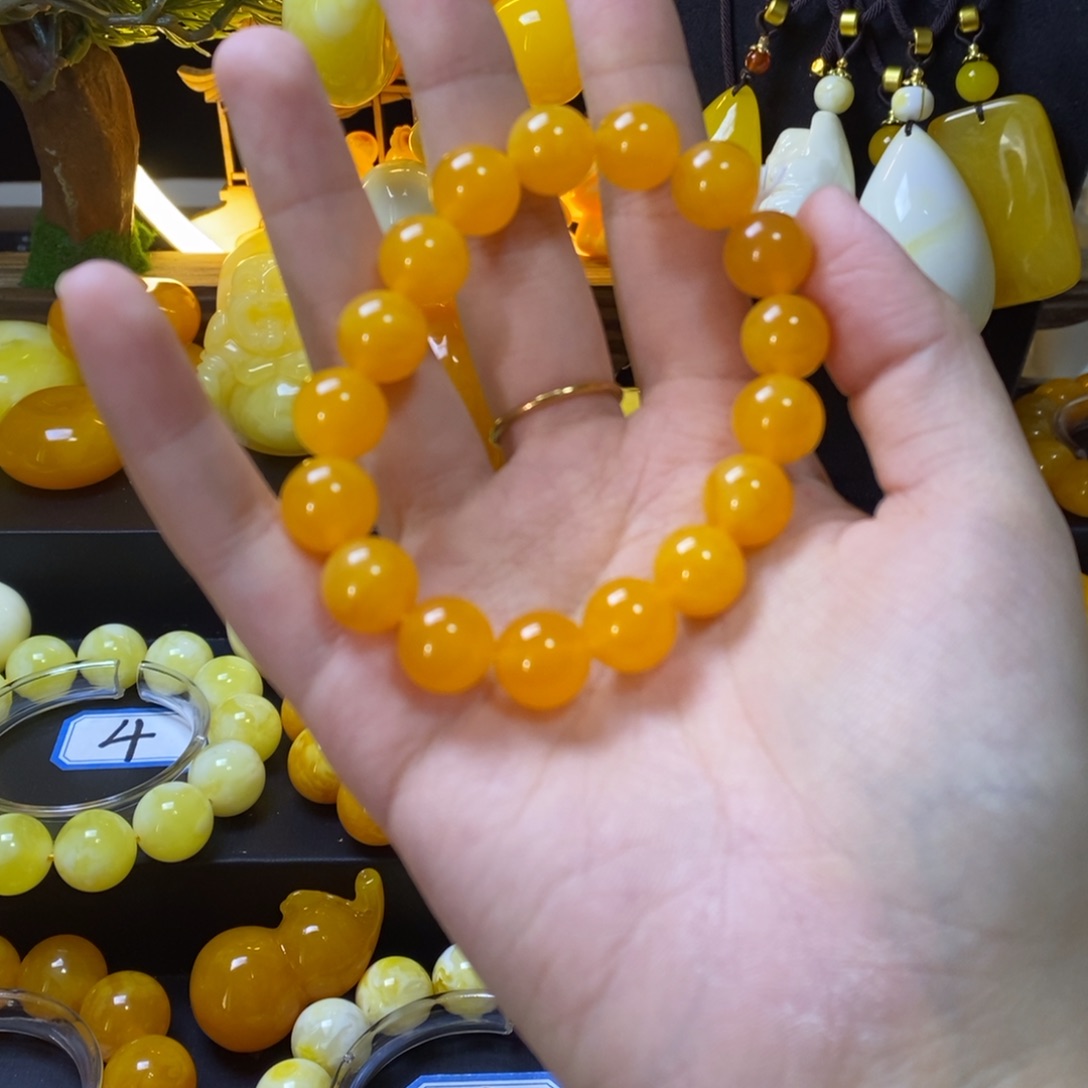 柿***意全品无暇12mm老密手串