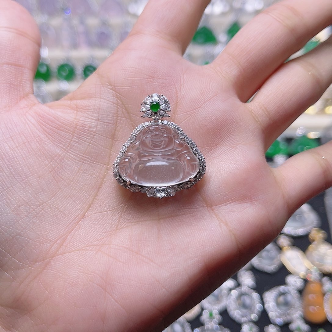 石英质玉颈饰银S925镶嵌