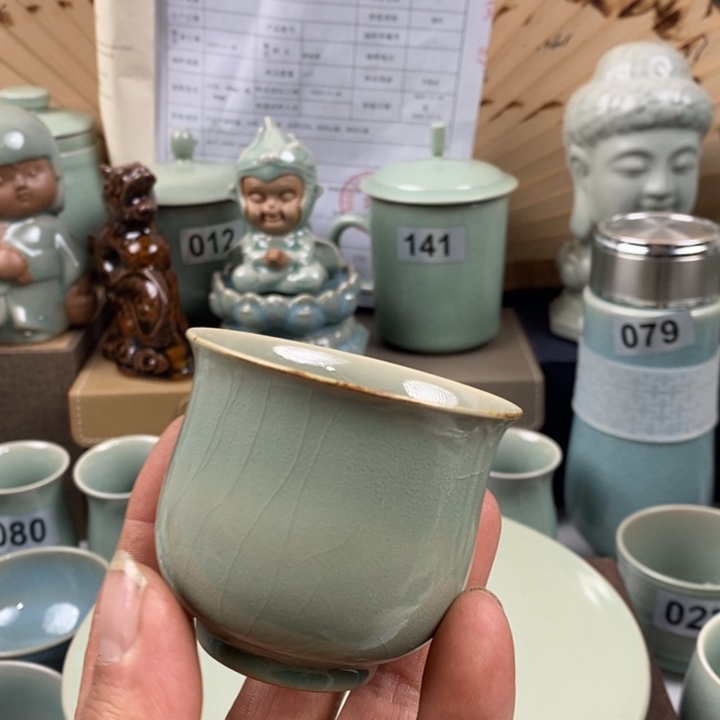 杯子矿釉原产地汝瓷微瑕