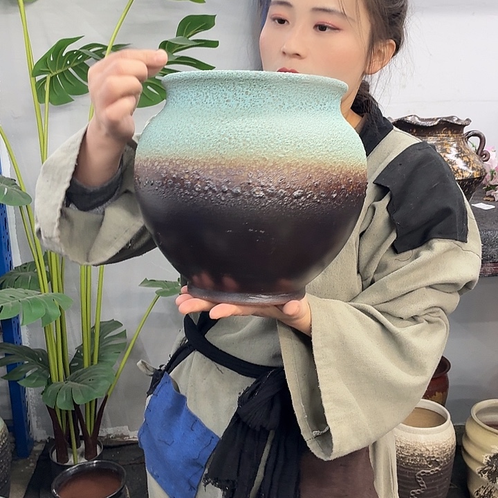 20×25 -粗陶花盆有孔-买买买