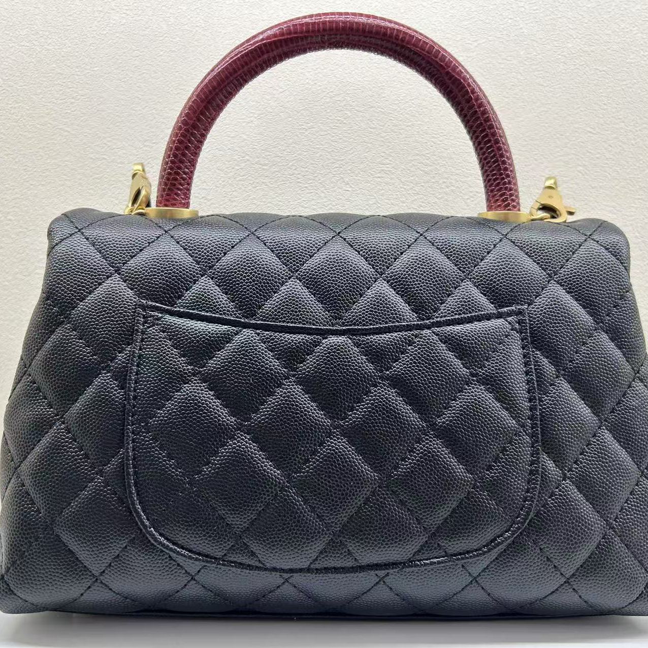 2025新款真皮女包红手提黑色H6001黑红25