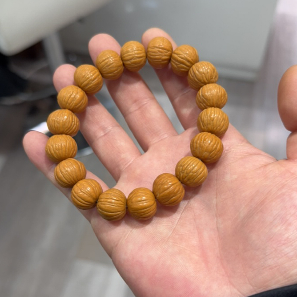 天然无修猴头核桃凤羽土豪文玩手串男女可盘玩