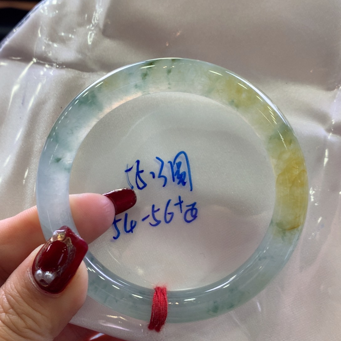 翡翠手镯未镶嵌55.6圆条