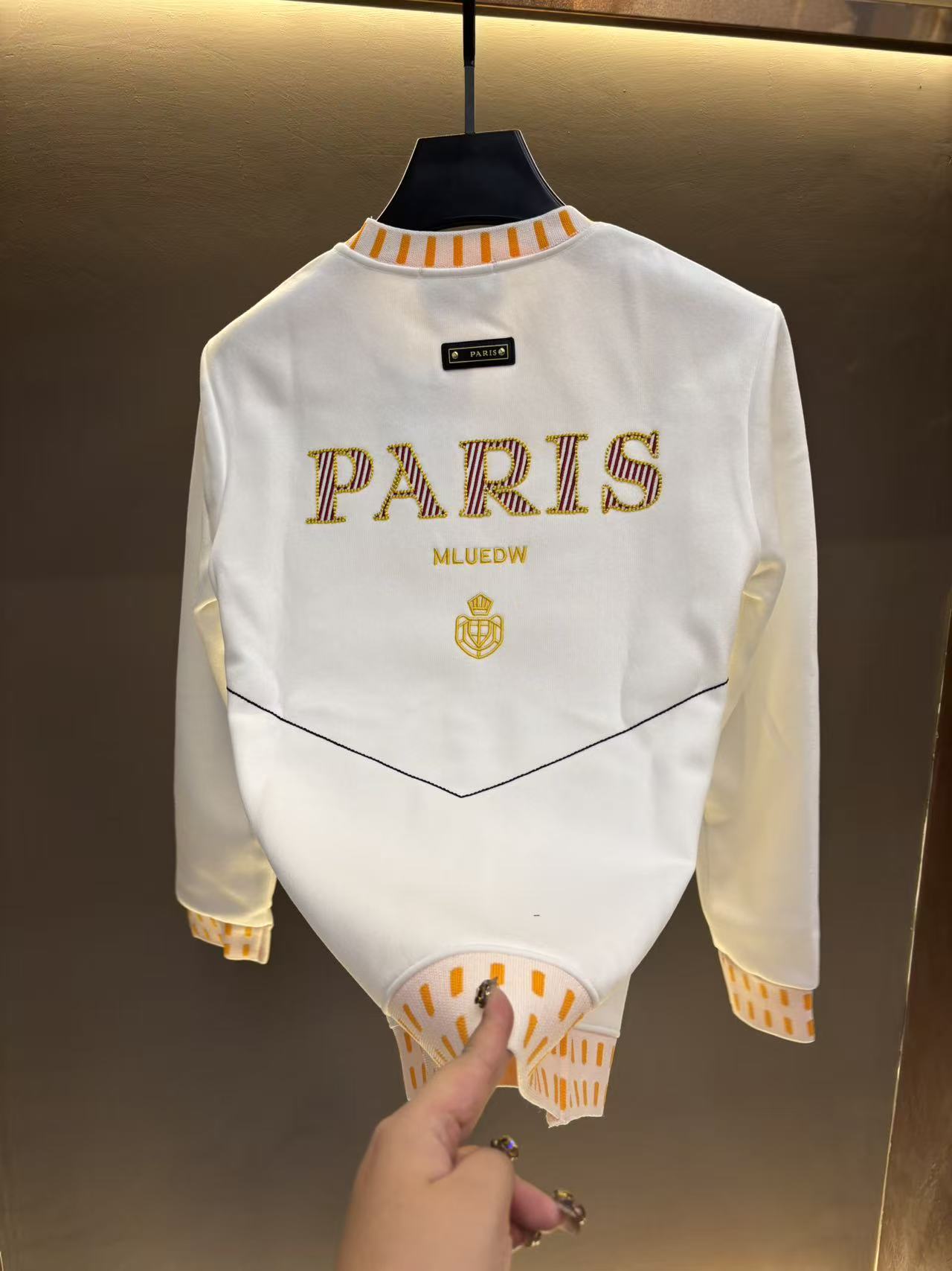 男士秋冬新款轻奢休闲百搭修身时尚加绒卫衣F356