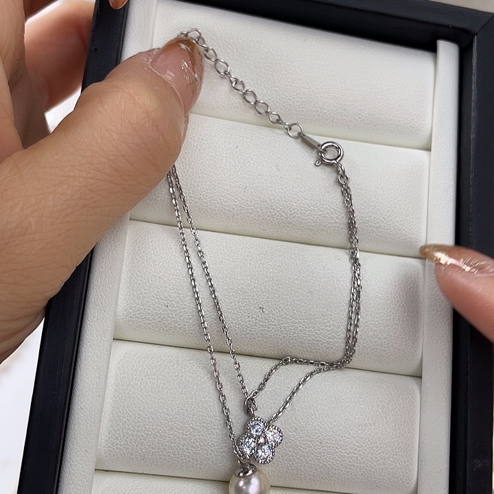 海水珍珠银S925镶嵌手绳