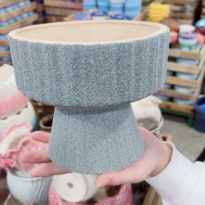 有孔.凑满10元发货多肉陶瓷花盆！