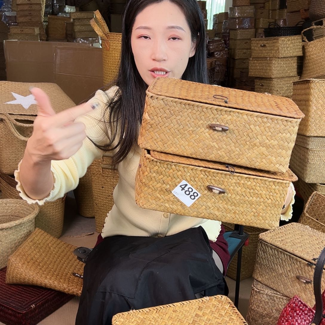 草编草编包/草编收纳盒微瑕疵