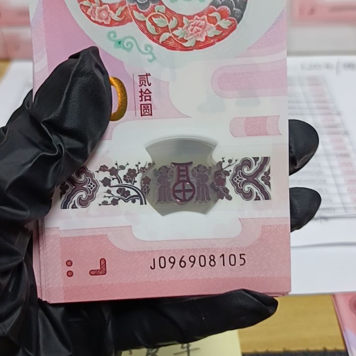 塑料蛇钞号码如图所示096908105