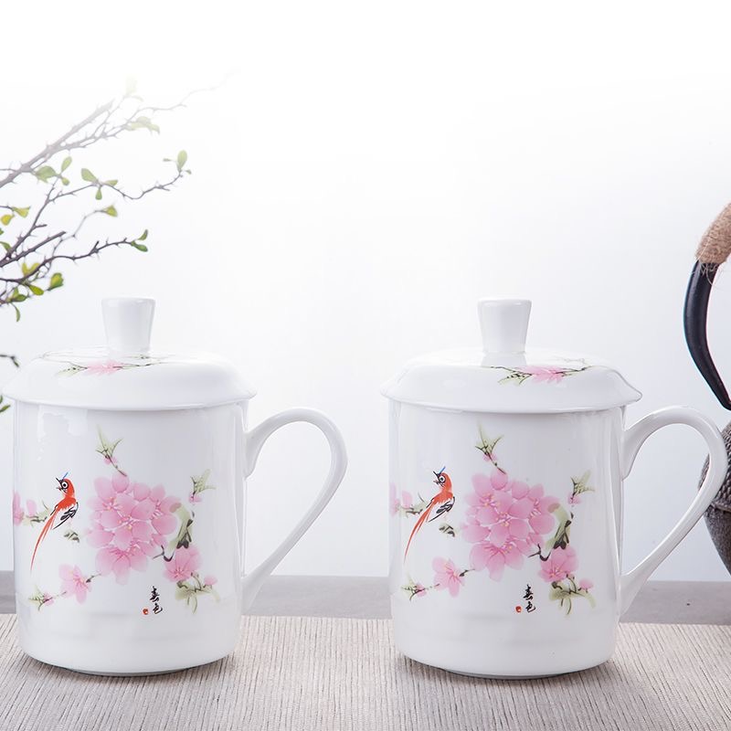 k06905/陶瓷/水点桃花/摆件