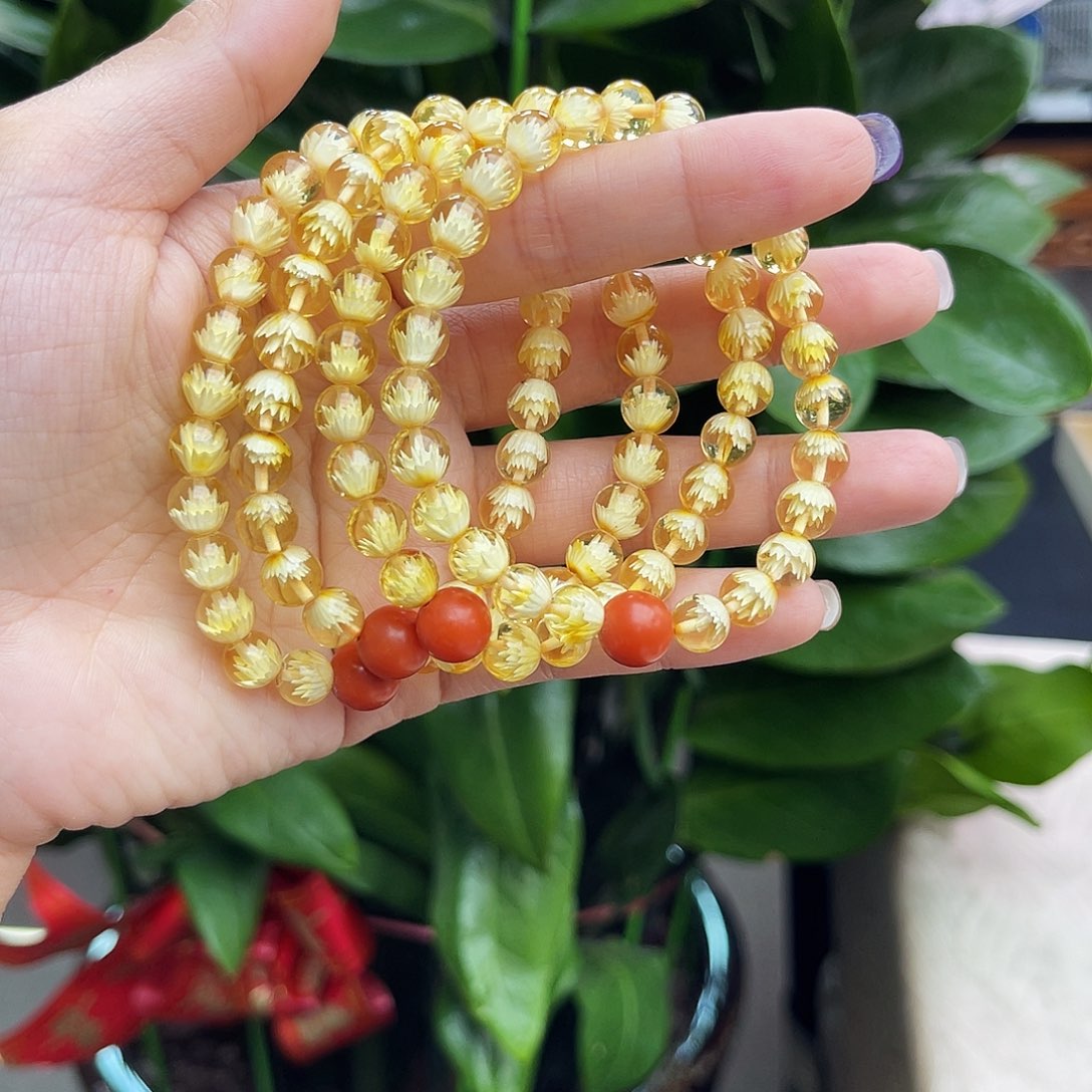 琥珀未镶嵌手链8 m多样性发其一