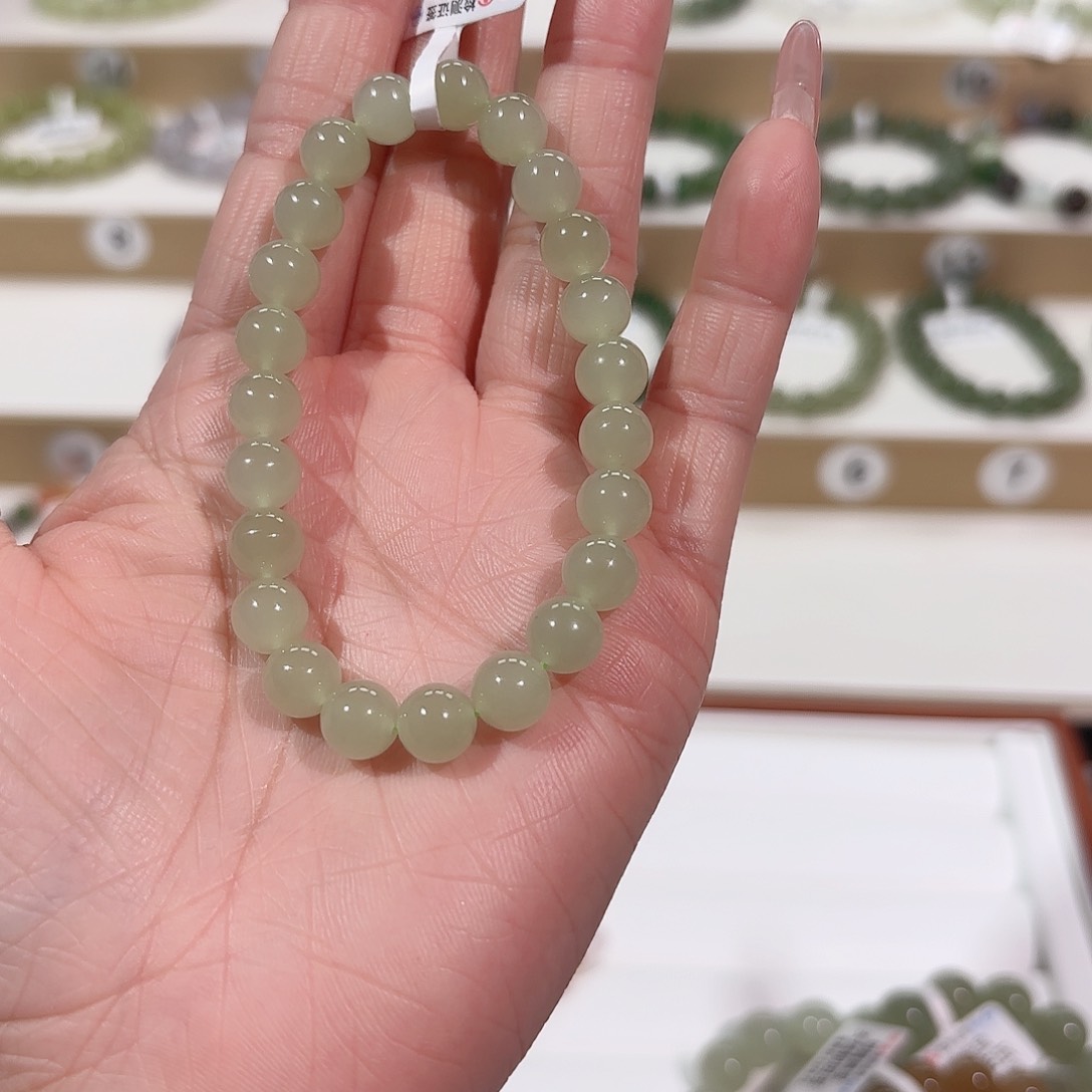 和田玉手链未镶嵌原****V