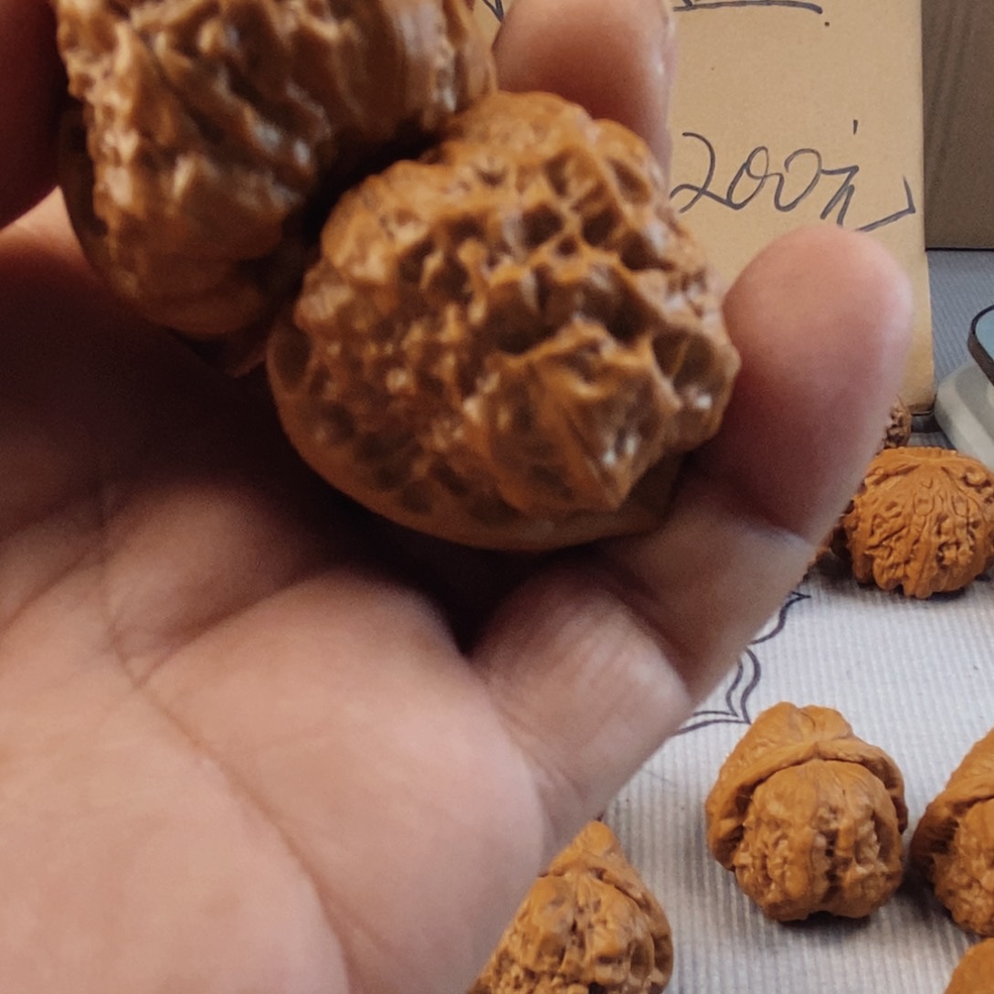 文玩核桃把件5****0微修打底三角蛙