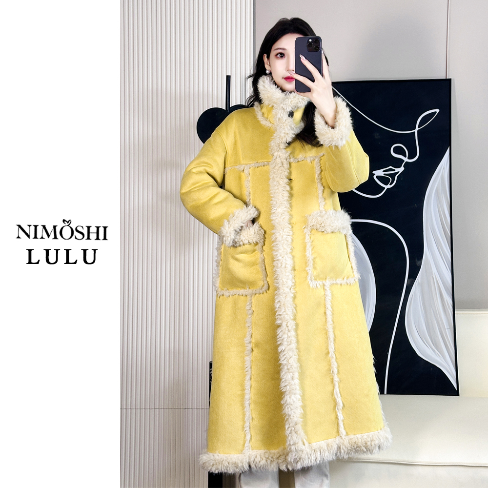NIMðSHI【璐璐15】编号20欧货冬季新款皮毛一体羊羔毛大衣T0120