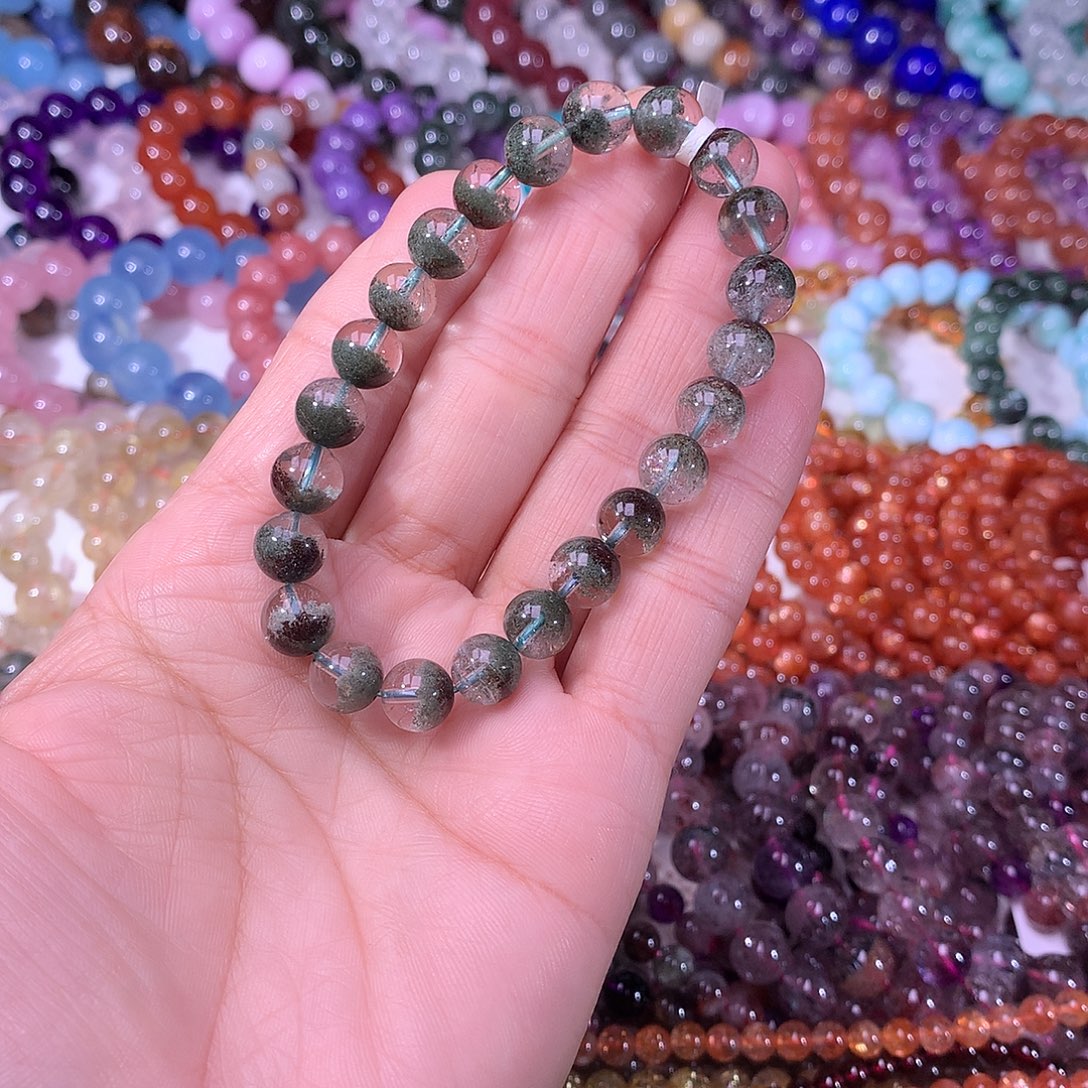 .***.水晶手链未镶嵌绿幽灵8 m