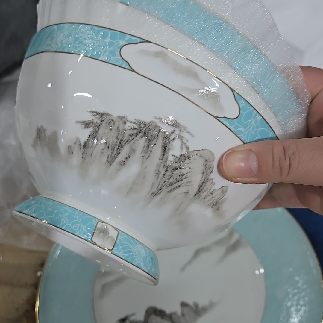 碗微瑕奥维6寸2个面碗6666