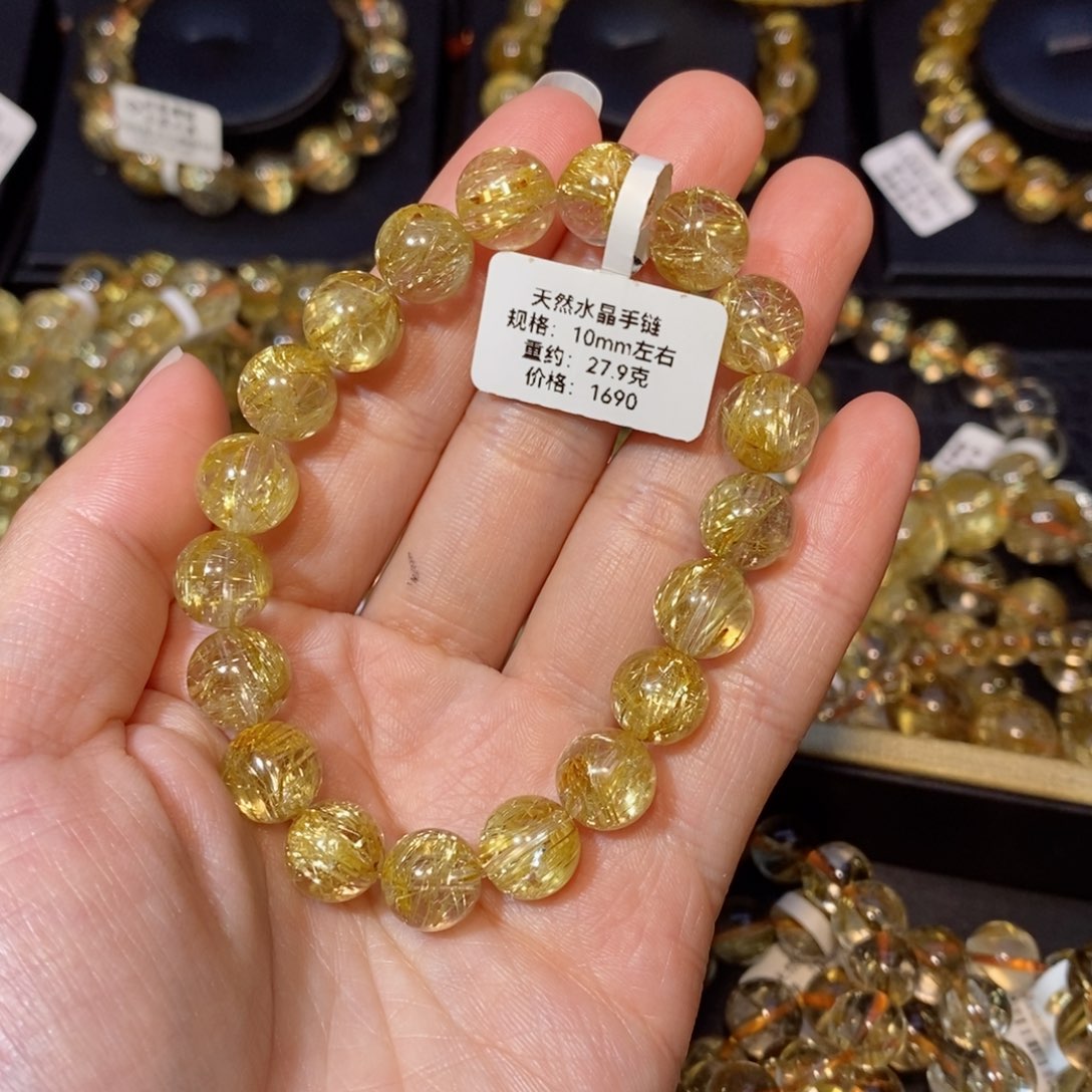 水晶手链未镶嵌揪*鸭手链10mm