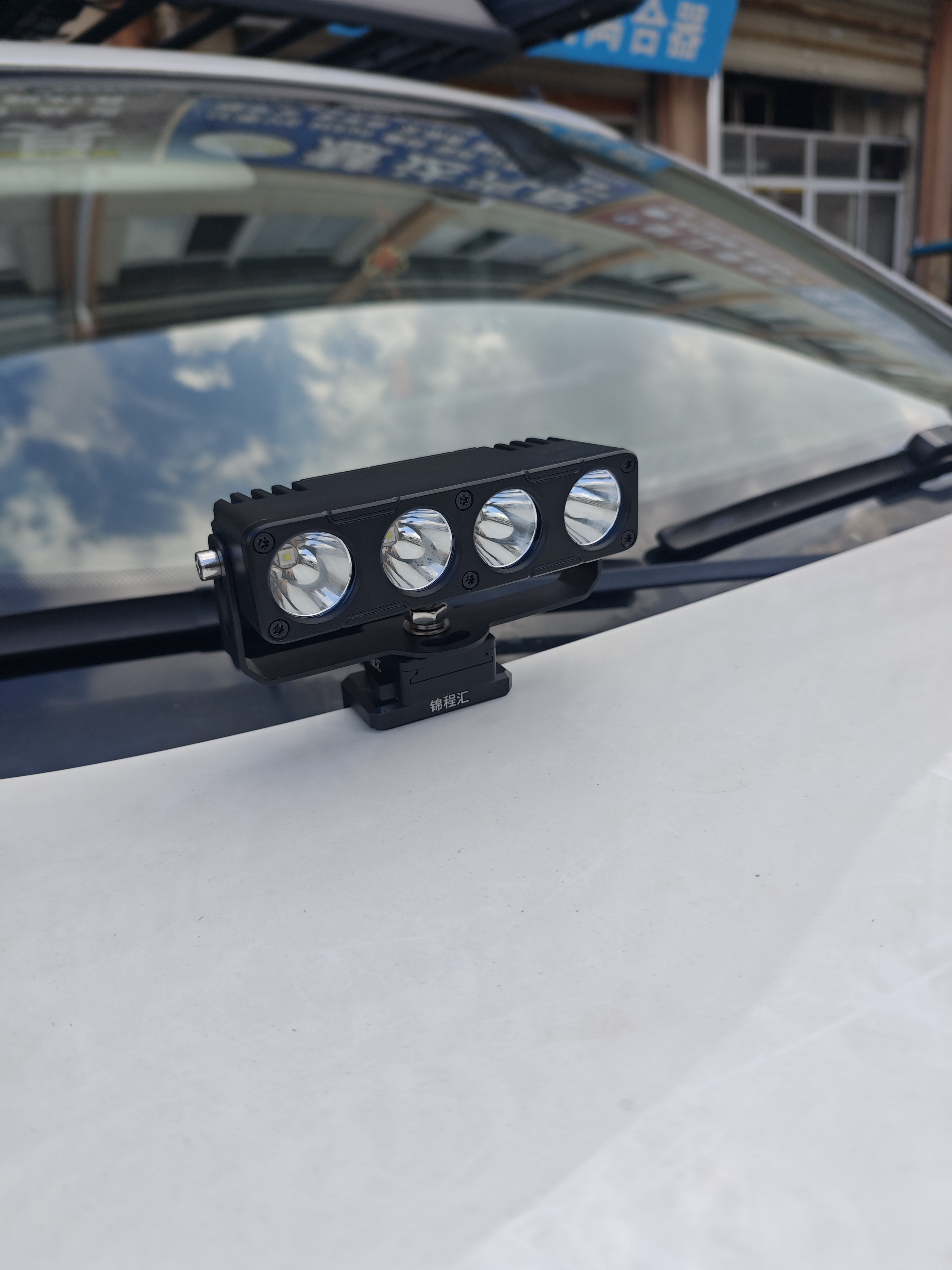 快拆支架汽车铝合金引擎盖灯架免打孔越野车改装不包含灯只有支架