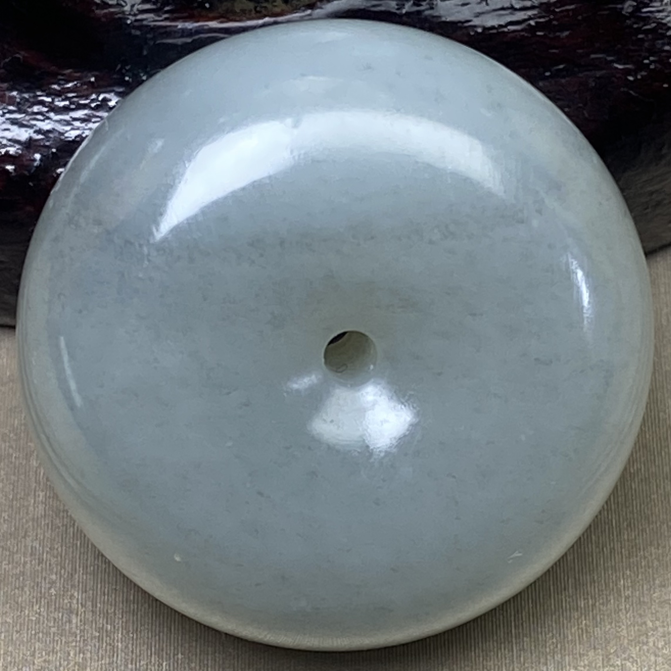 天然和田玉新疆青花黑山料水墨平安扣细料油润一物一证