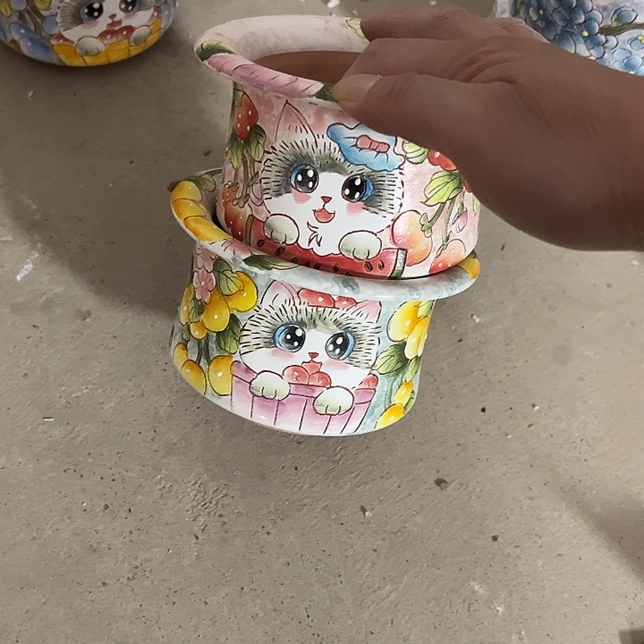 景德镇手绘花盆性价比超高