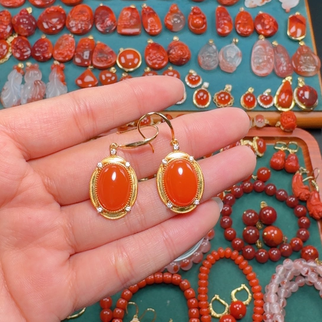 南红玛瑙南红银S925镶嵌