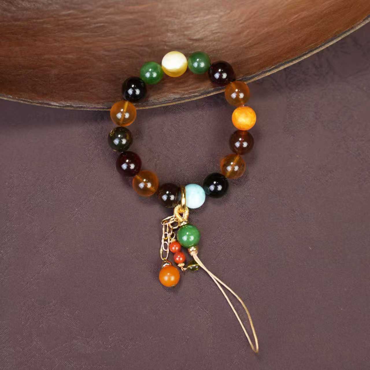 【壹芳珠宝*多宝】天然原矿琥珀蜜蜡手捻10mm