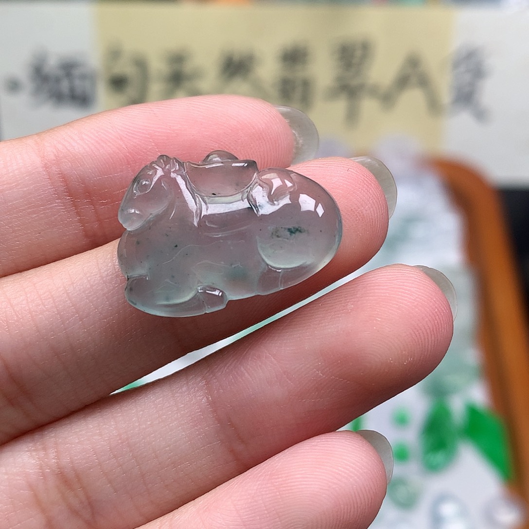 翡翠裸石缅甸天然A货翡翠冰种马上成功