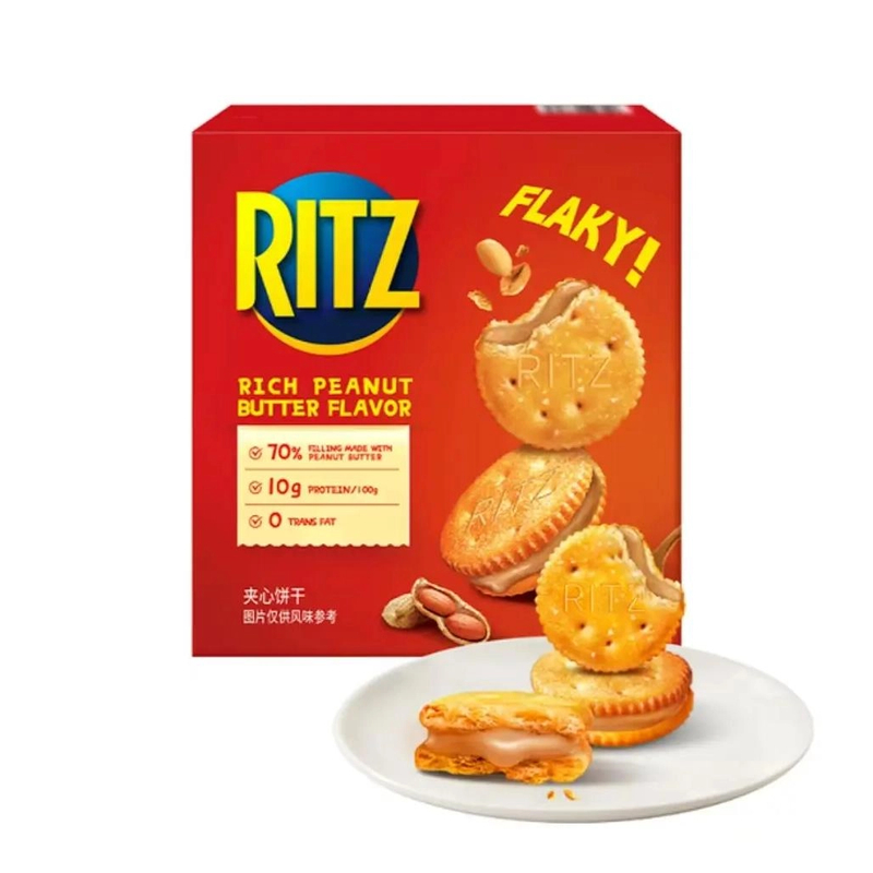 【会员商店】乐之（Ritz）香浓花生酱口味夹心可酥饼723g休闲小零食