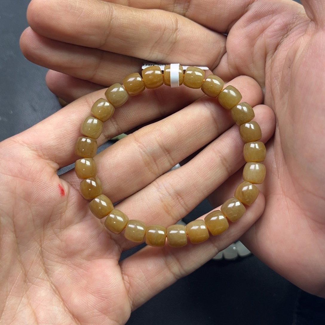 和田玉手链未镶嵌多样性新疆满糖彩直切珠卡8货头