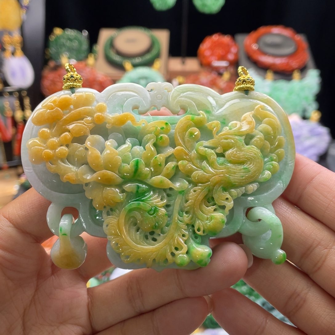 翡翠颈饰未镶嵌代编织