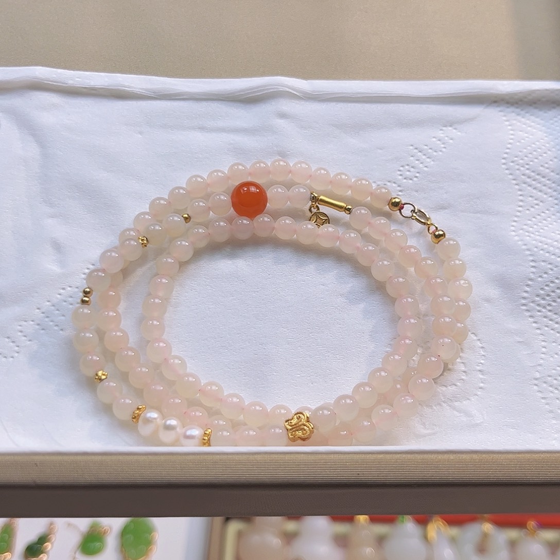 和田玉银S925镶嵌颈饰