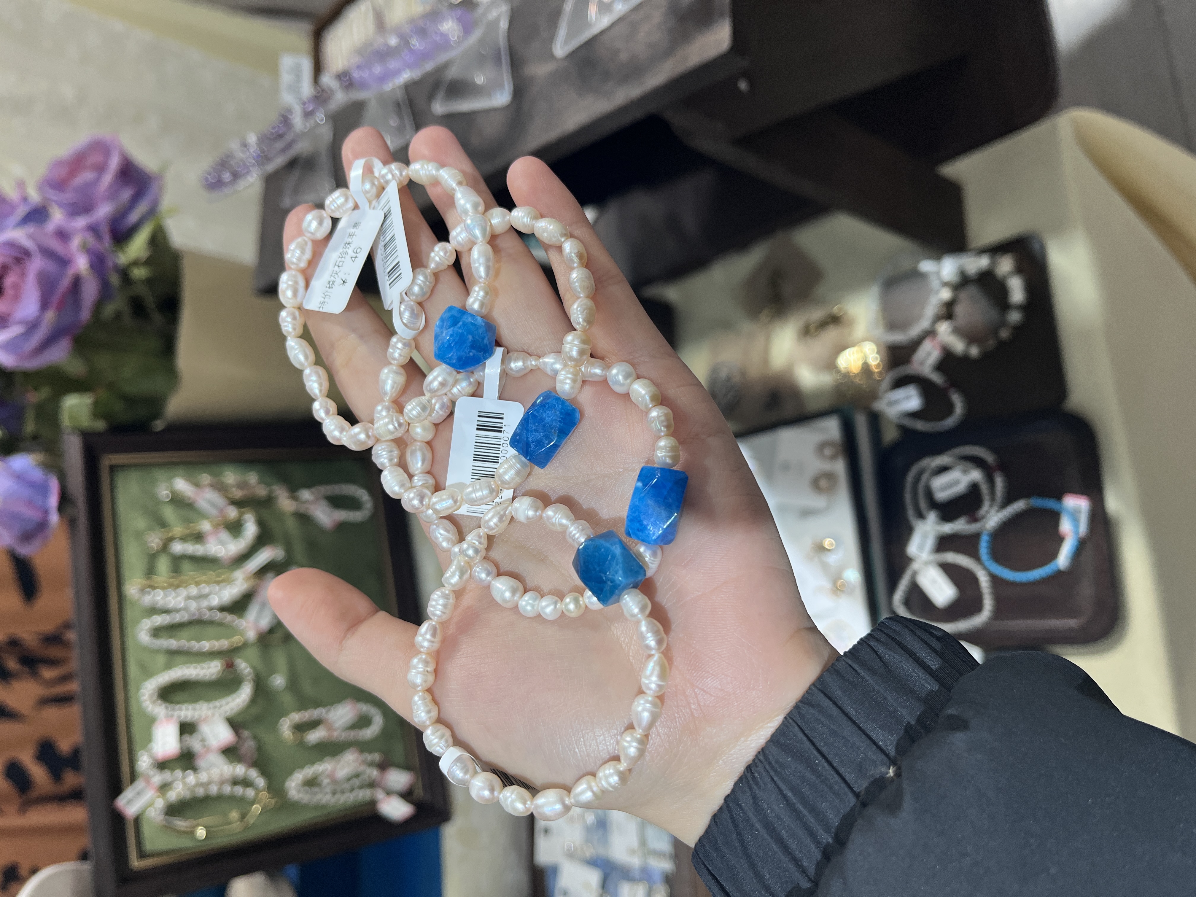 合金珐琅手链 2号珠珠手链链接时尚白色复古简约百搭小众手工甜美