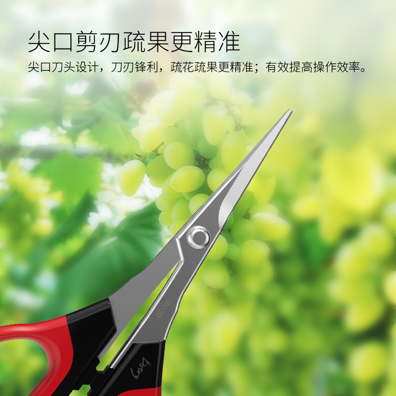 园艺果树修枝剪花枝剪子花卉花艺修剪树枝专用剪刀葡萄果蔬剪迈越