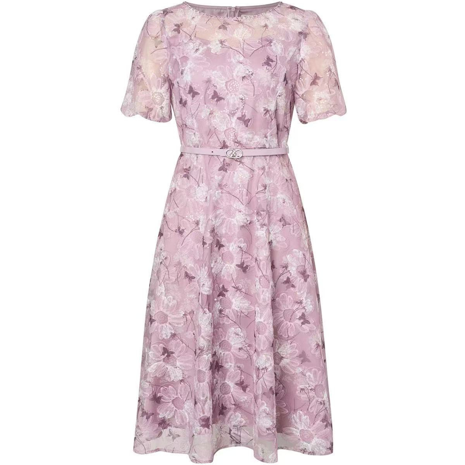 GXO2025春季新款优雅气质茶歇裙女收腰连衣裙通勤LYQ0137