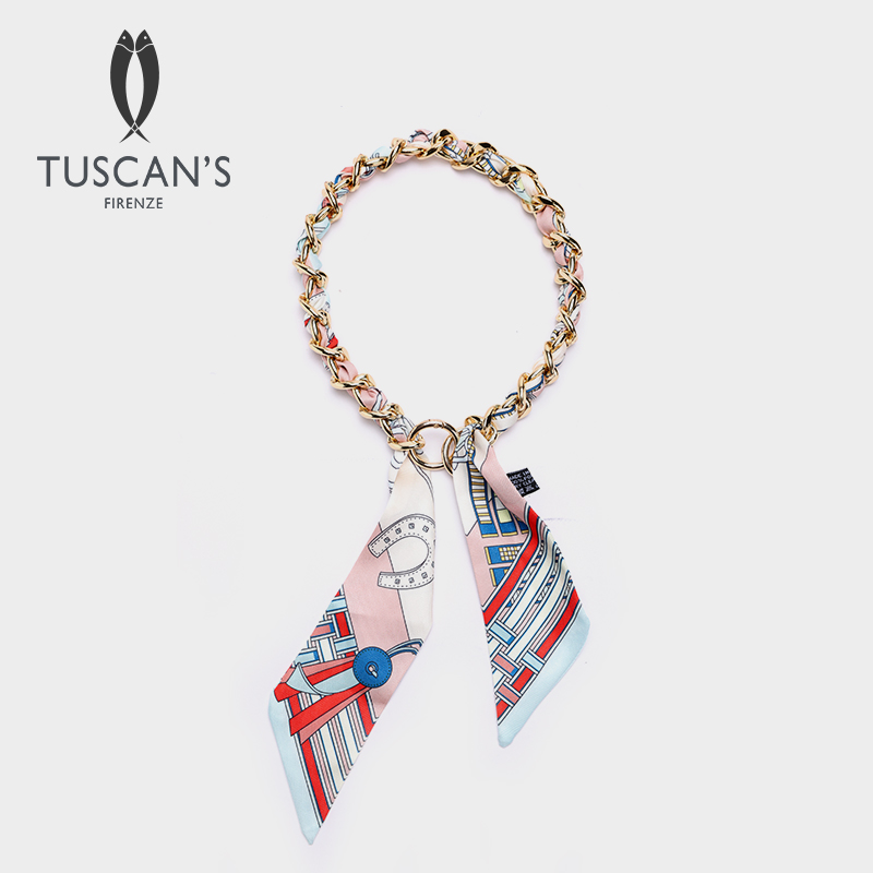 TUSCAN'S经典女士百搭丝巾长链挂件手工包包挂饰箱包配件时代