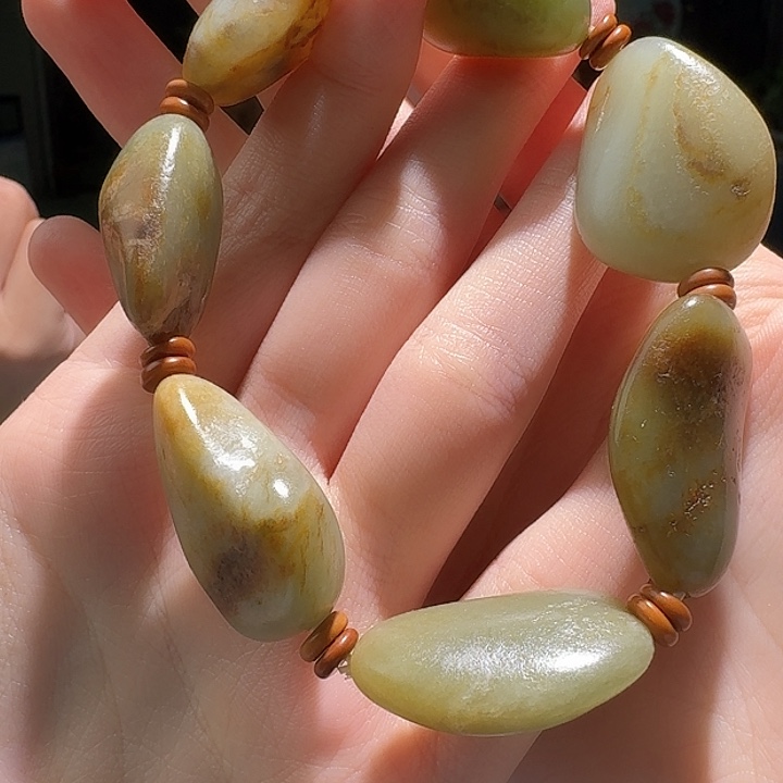 和田玉未镶嵌手链