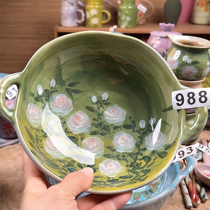 杯美*景德镇陶瓷手绘大瑕988