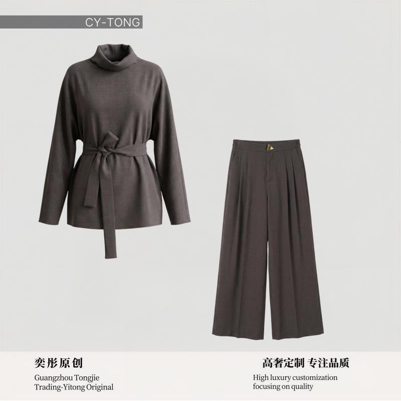 【彤姐原创】冬季设计师款气质职业修身女款轻奢女士套装W25D888