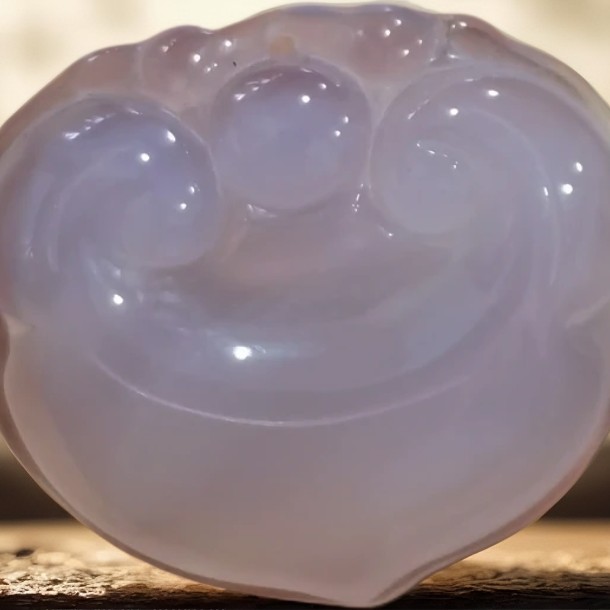 玛瑙冰透元宝如意锁情侣款平安玉石挂件