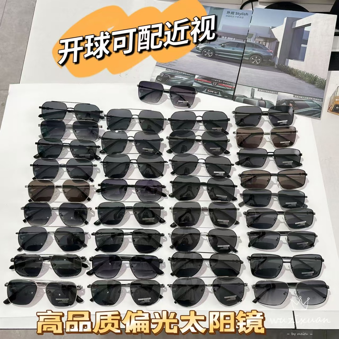 男士开球可配近视偏光太阳镜开车钓鱼专用墨镜黑色百搭