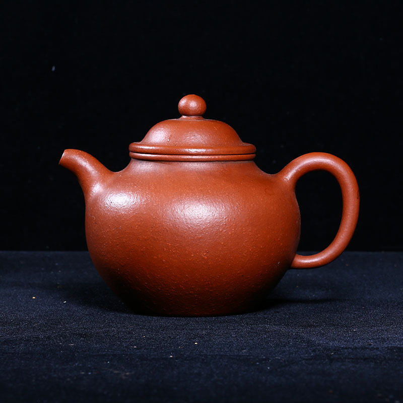 台湾回流老紫砂壶邵大亨制老朱泥独孔500c大亨掇球壶