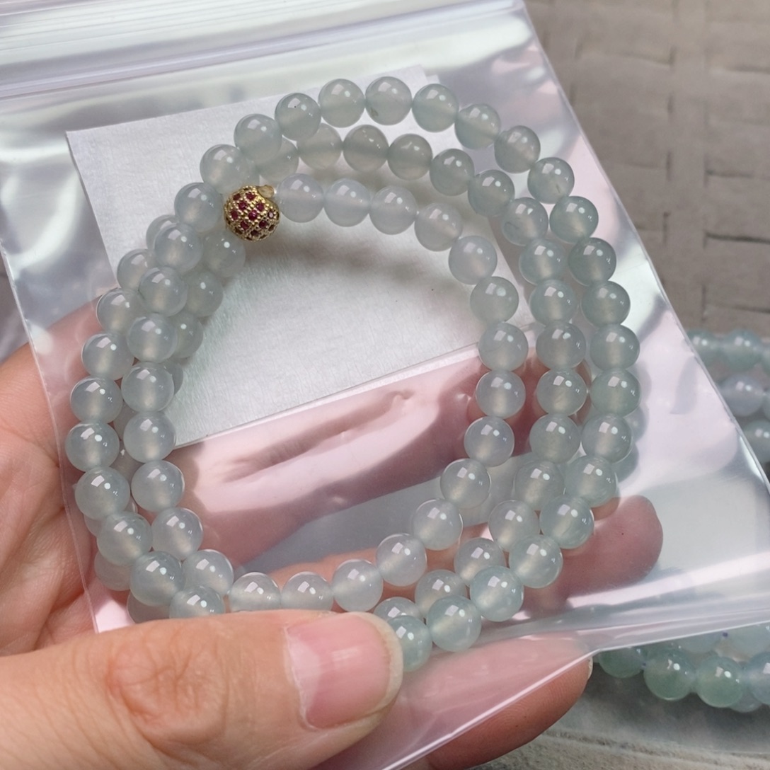 定制翡翠未镶嵌汗**马翡翠定制手链