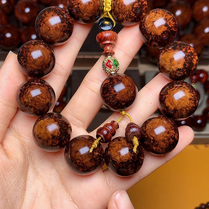 花梨木类手串/手链黄花梨风化料老挝花梨土埋料2.0