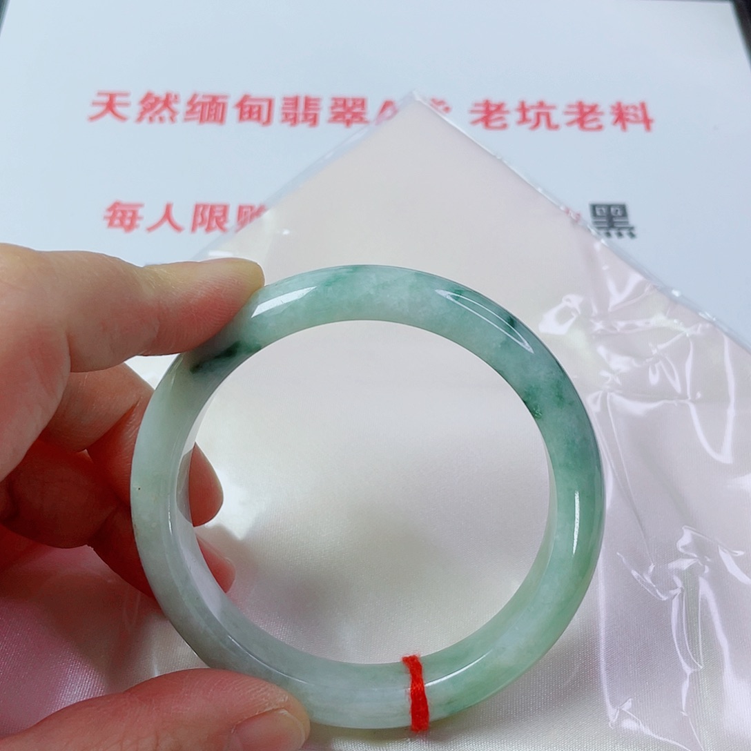 翡翠未镶嵌手镯天然翡翠手镯59.5