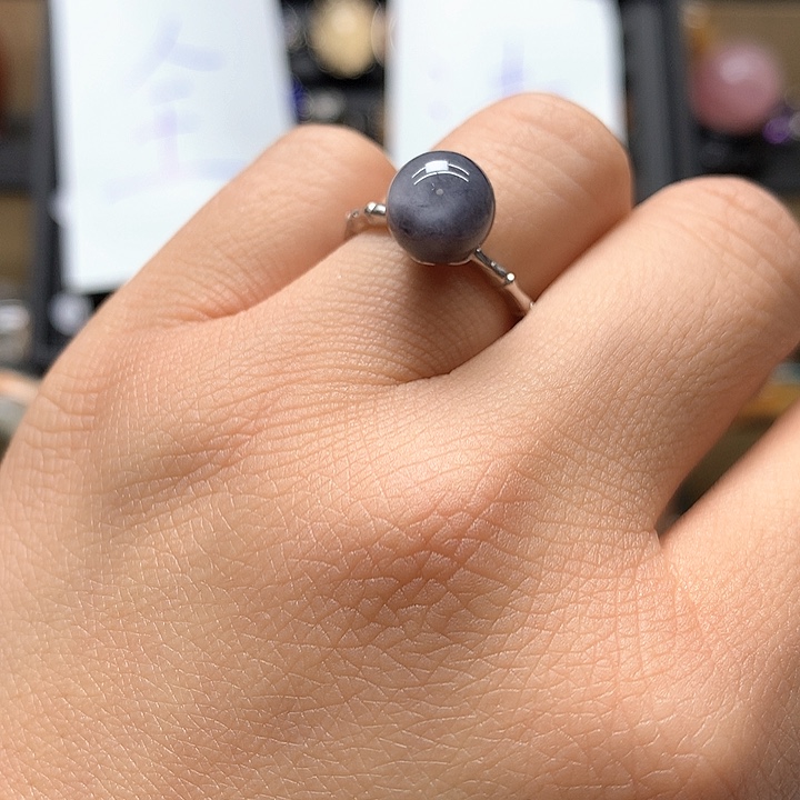 水晶水晶戒指银S925镶嵌