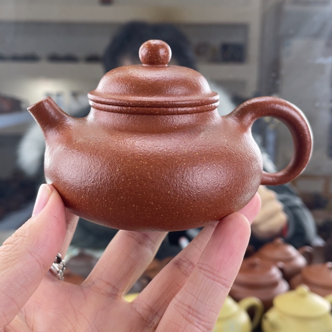 紫砂茶壶150cc红降坡茶壶