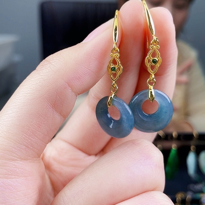 翡翠耳饰未镶嵌饰品