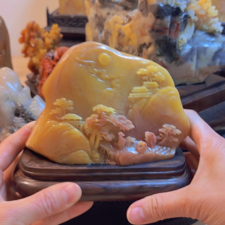 寿山石富贵山居图