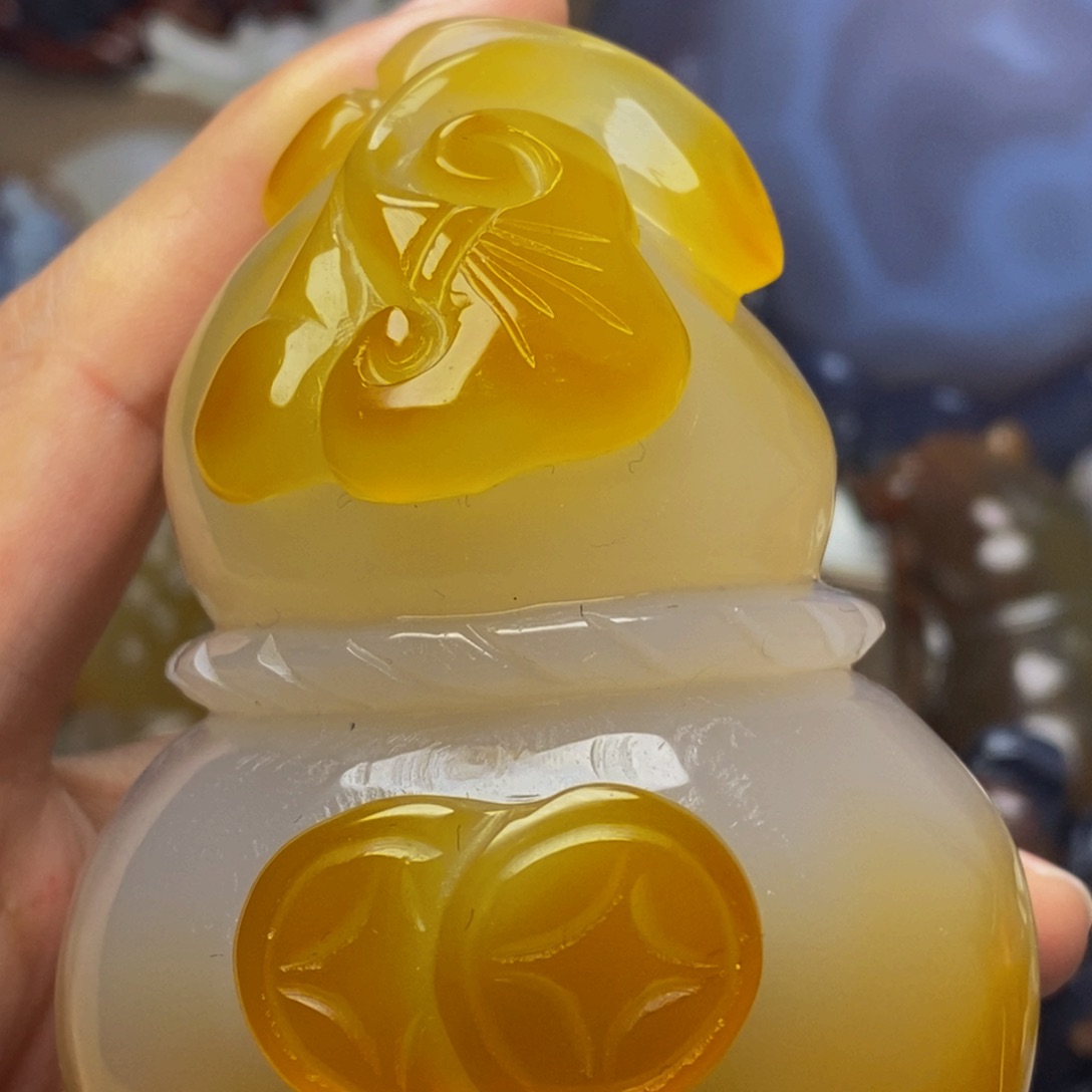 玛瑙/玉髓手把件未镶嵌