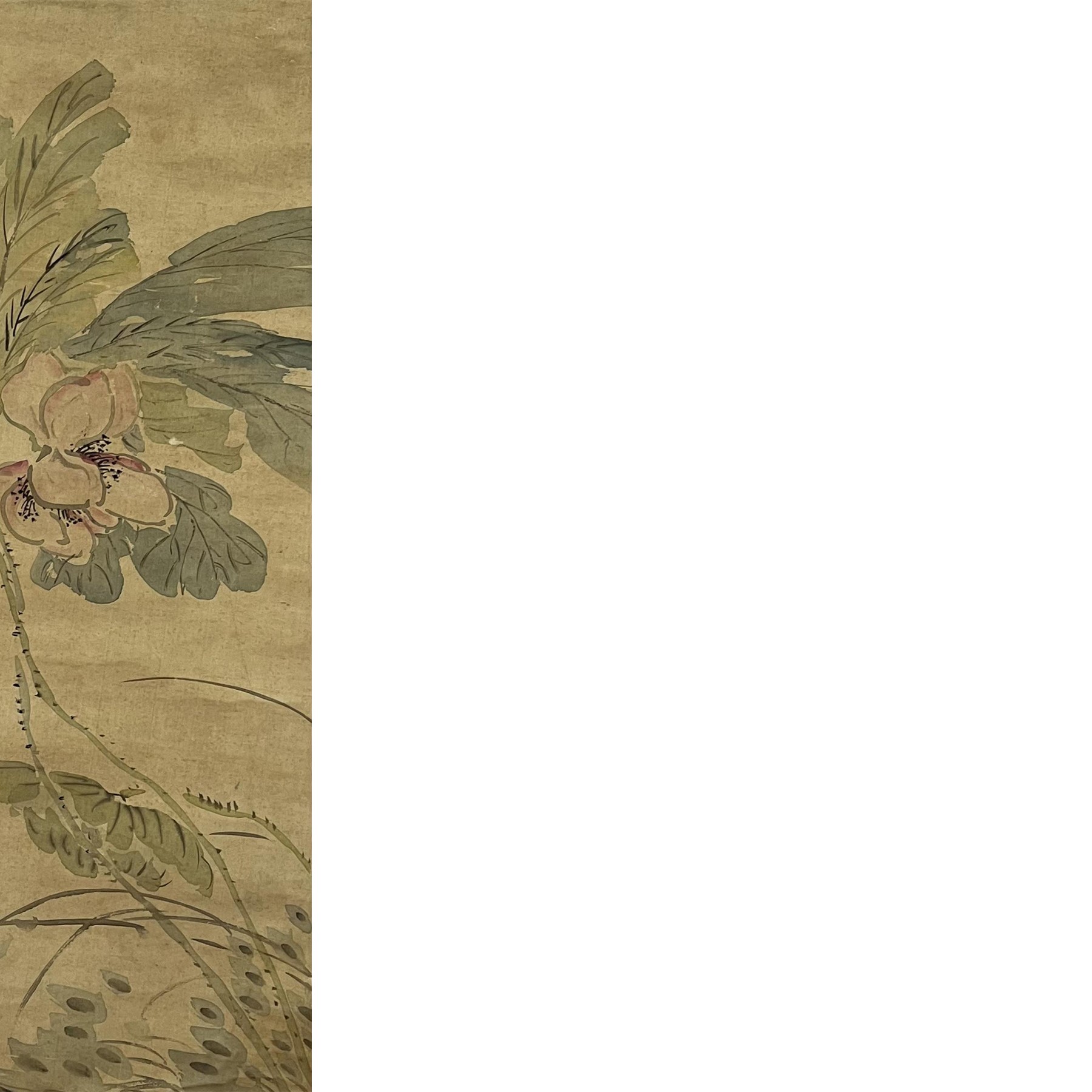 【辽拍】V240304-2-09《花卉》（0.9平尺) 绢本镜片 yy1203w