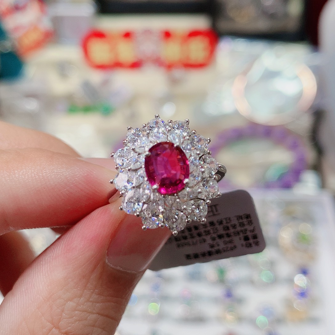 碧玺戒指戒指银S925镶嵌